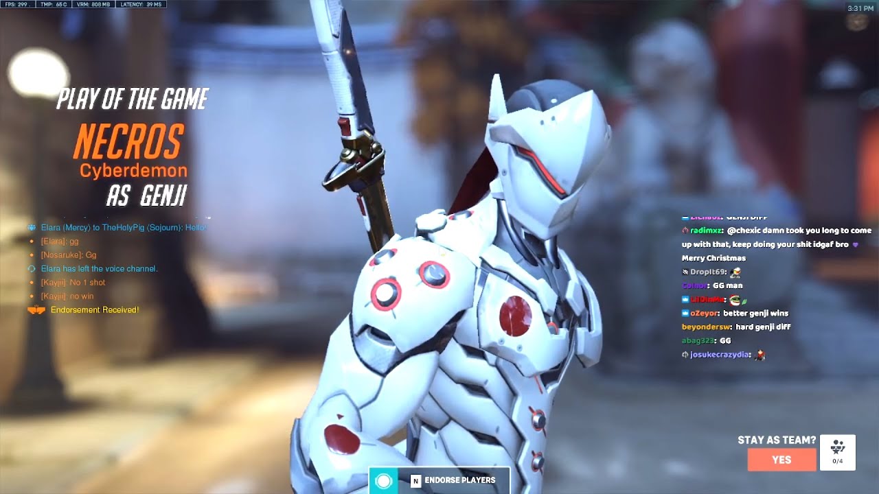 TOP 500 GENJI ONE TRICK - NECROS! POTG! [ OVERWATCH 2 SEASON 2 ]