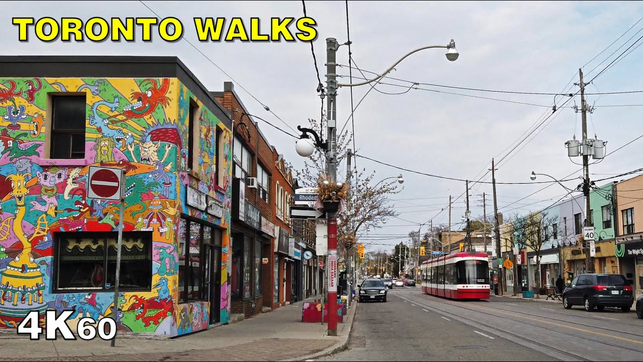 Toronto Pandemic Walk - Gerrard Street East on Sunday, May 10, 2020 [4K]