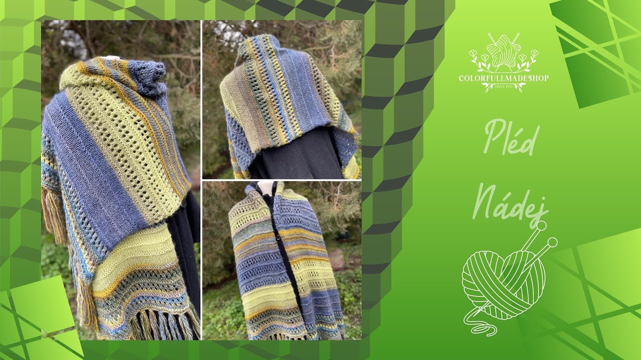 Hope Wrap - Pl&eacute;d N&aacute;dej - n&aacute;vod na pleten&yacute; pled od #martinasupovadesign