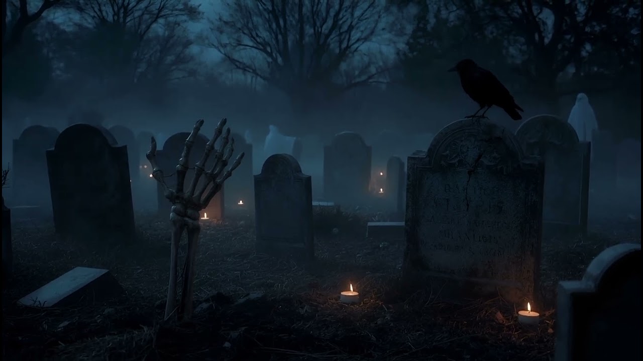 Creepy Graveyard Gothic Atmosphere | Halloween Party Background Video