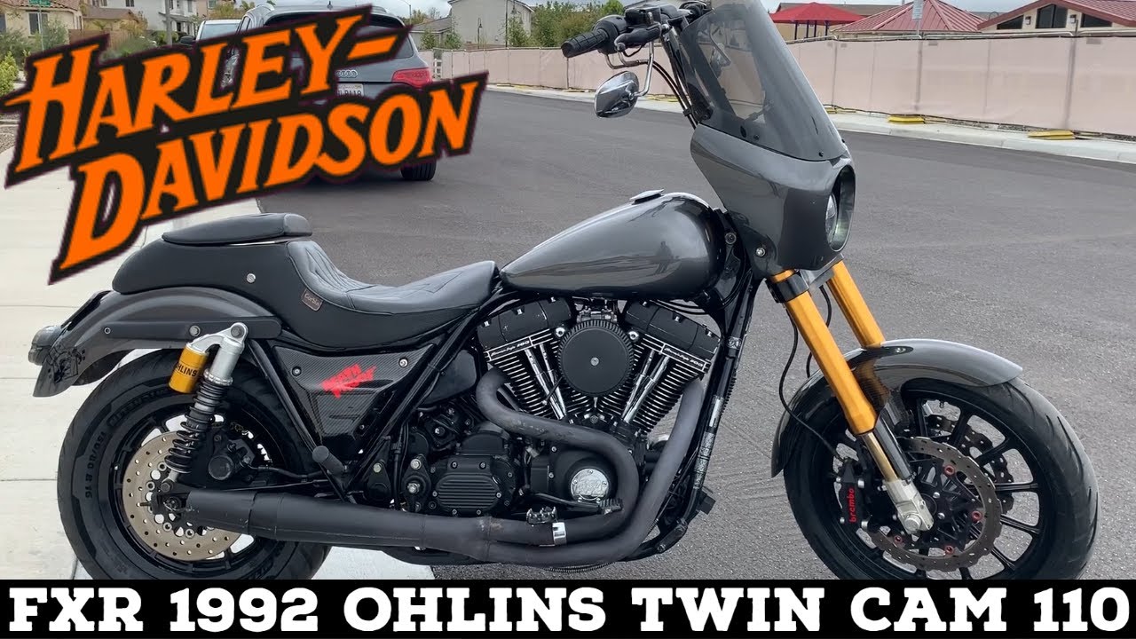 FXR Harley Club Style Ohlins Inverted Front End Fxr Harley Davidson Twin Cam Rebuild 110 Cubic Inch
