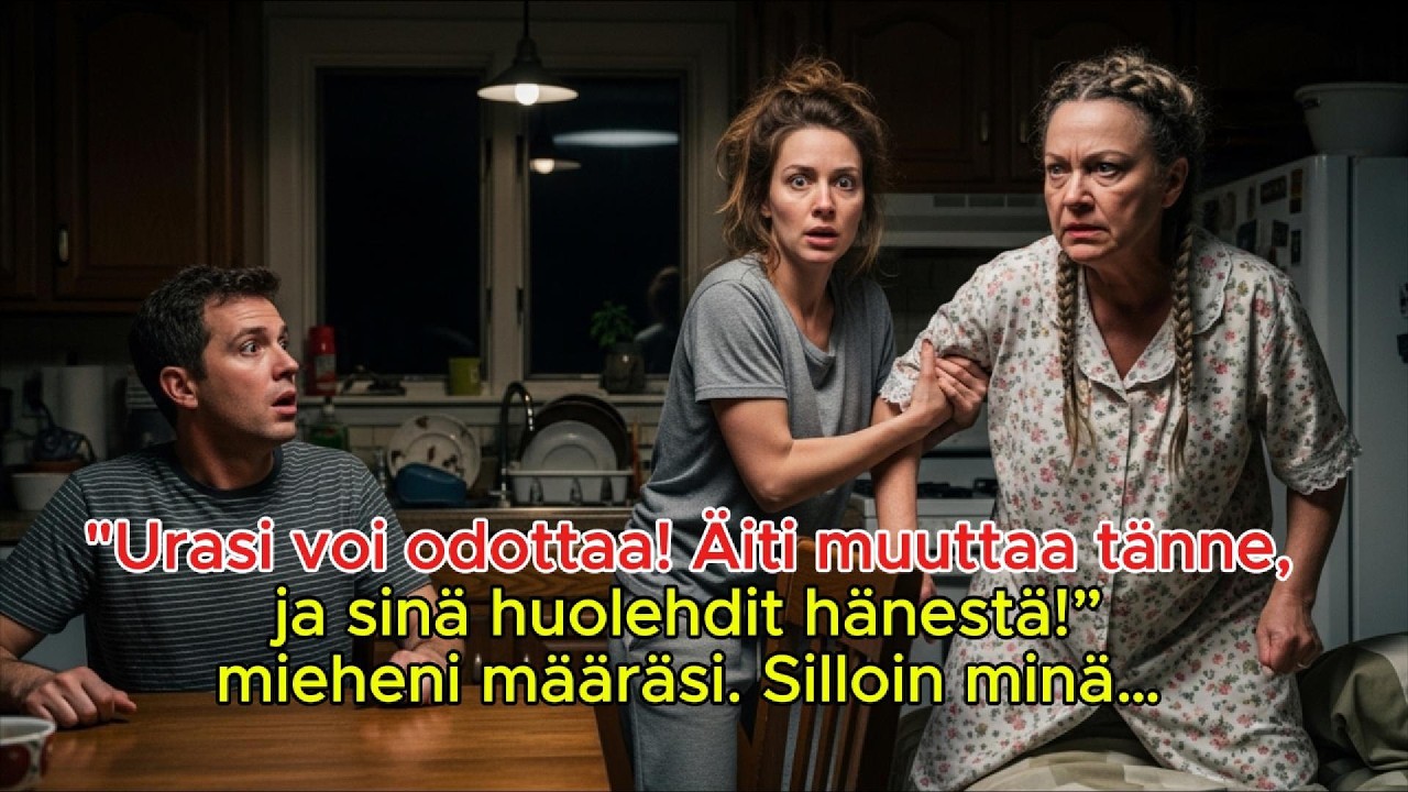 Urasi voi odottaa! Äiti muuttaa tänne, ja sinä huolehdit hänestä!” mieheni määräsi. Silloin minä…