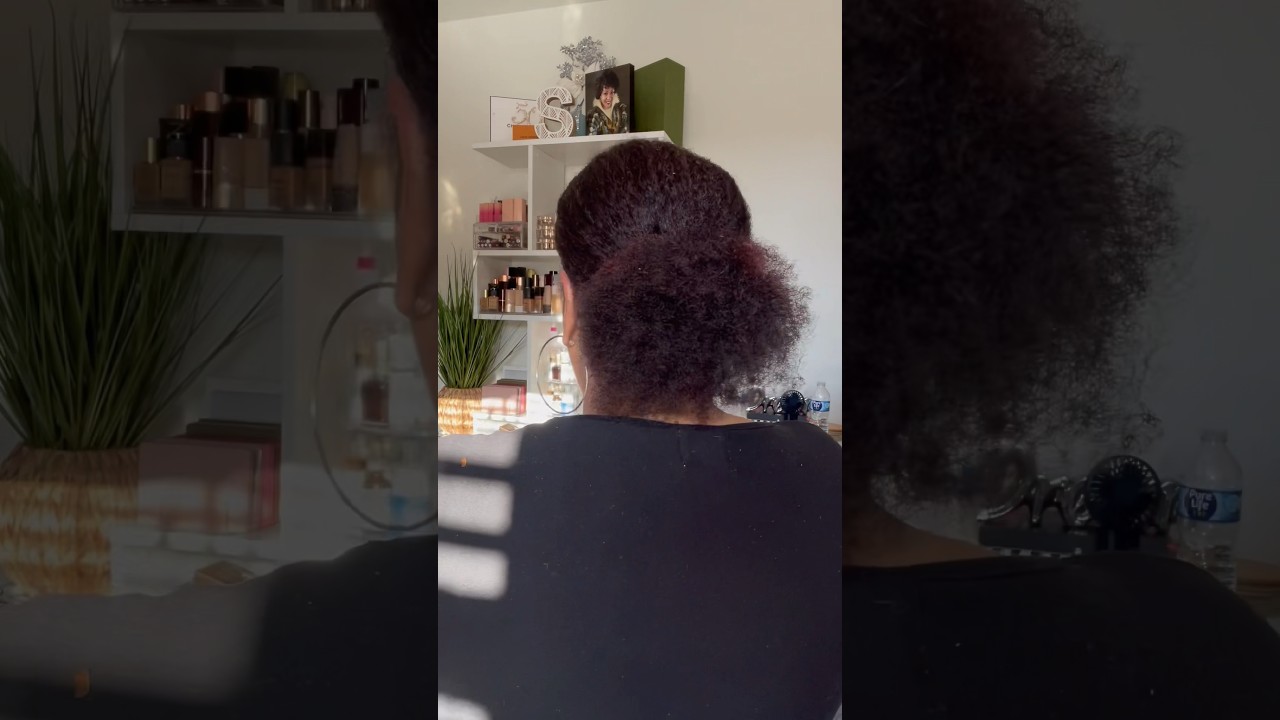 Sleek, Pull Back Low Puff!! 😊Quick & Easy!! #naturalhair #naturalhairstyles