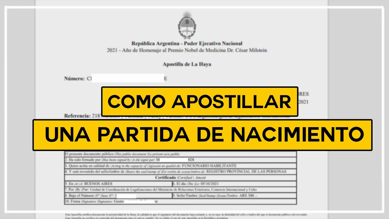 📝 Como APOSTILLAR y LEGALIZAR PARTIDA de NACIMIENTO HAYA 📝Apostilla de la Haya por TAD ARGENTINA
