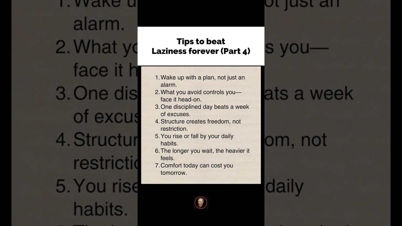 Part IV Never be lazy again #AlphaMindset #FutureBillionaires #BusinessMindset