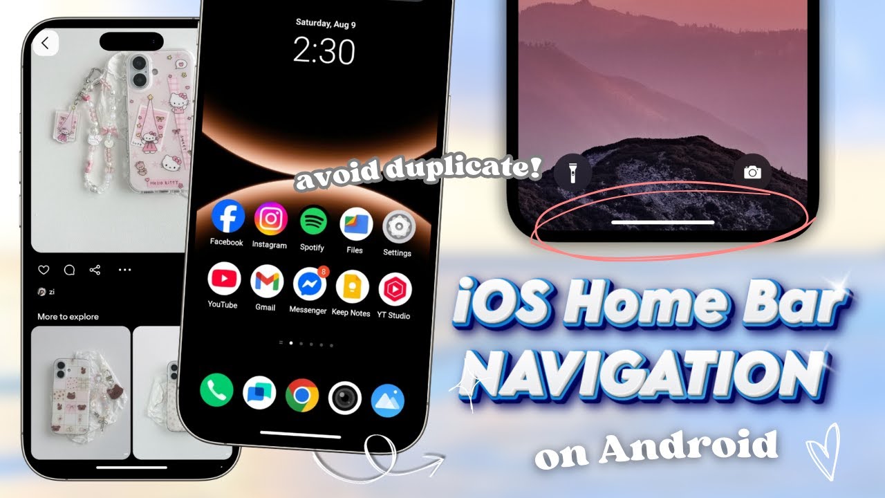 iOS Home Bar Navigation Key on Android (no duplication)