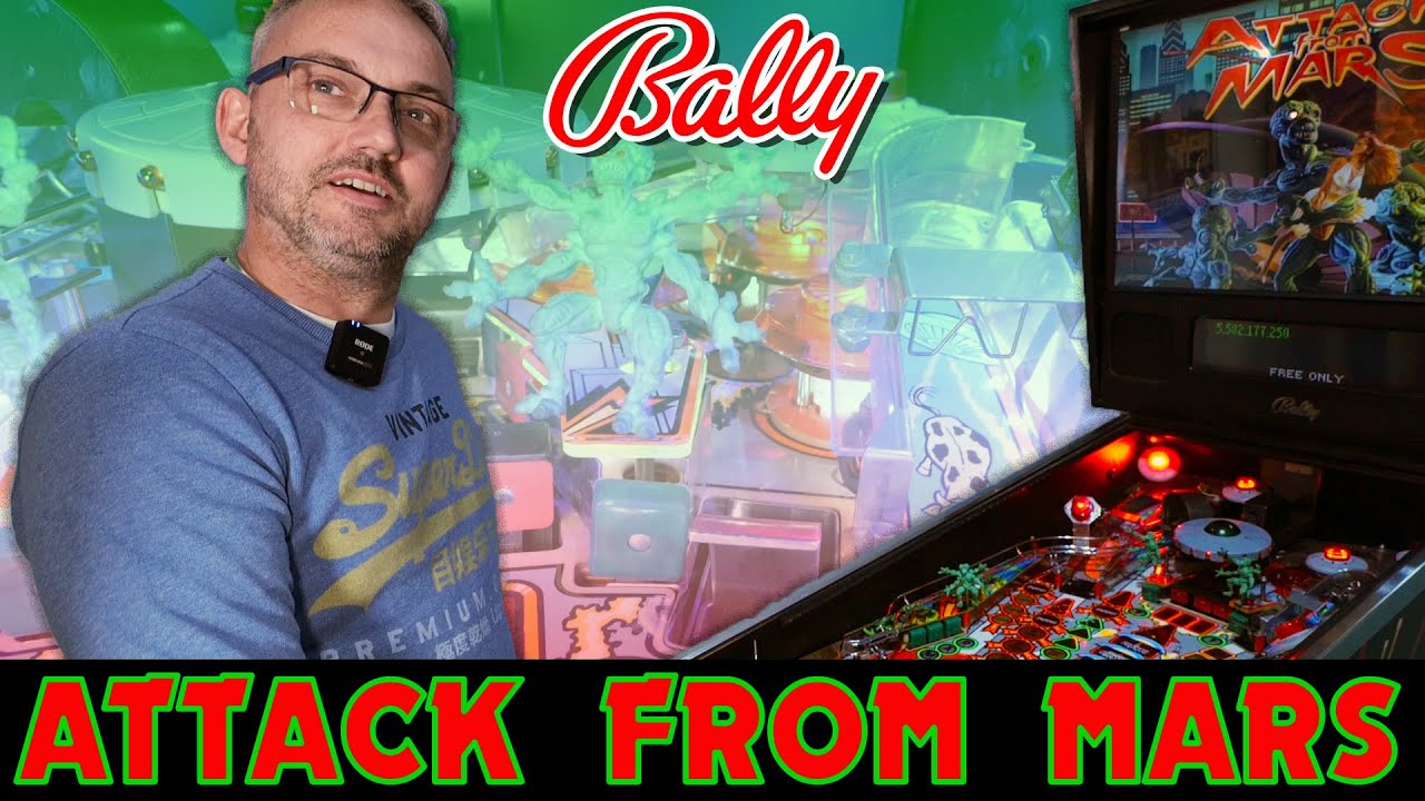 Playing Attack From Mars pinball for the first time