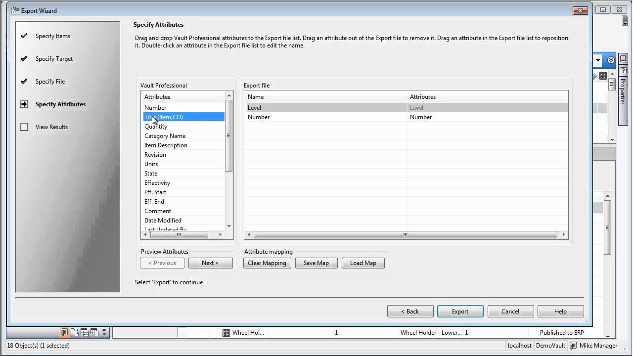 Autodesk Vault Professional 2012 - Item Export demo