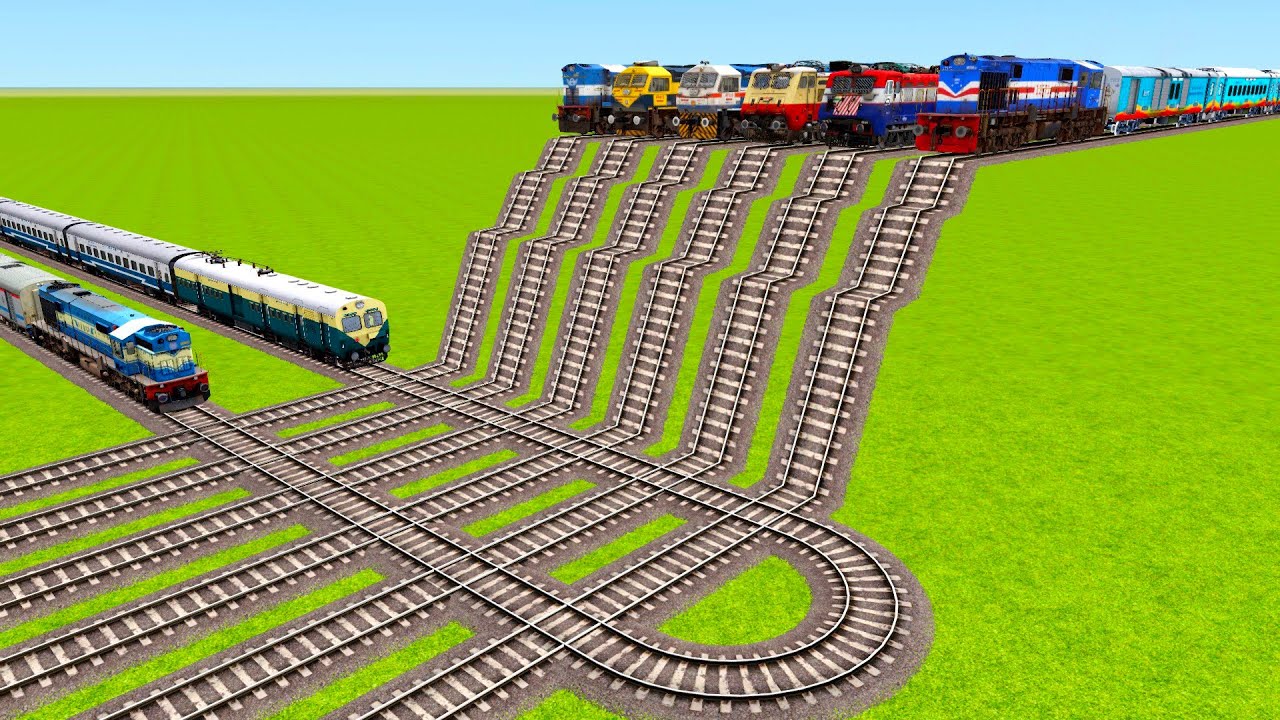TWO OF EIGHT TRAINS HAD AN ACCIDENT THE REST LEFT QUICKLY ON HIGH PLACE RAILWAY LINE|Train simulator