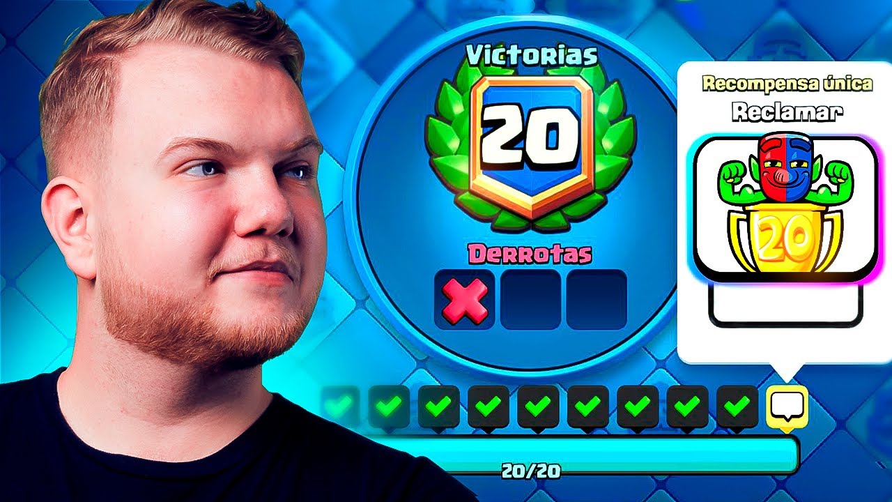 ASI LOGR&Eacute; GANAR EL DESAFIO DE 20 VICTORIAS EN CLASH ROYALE!