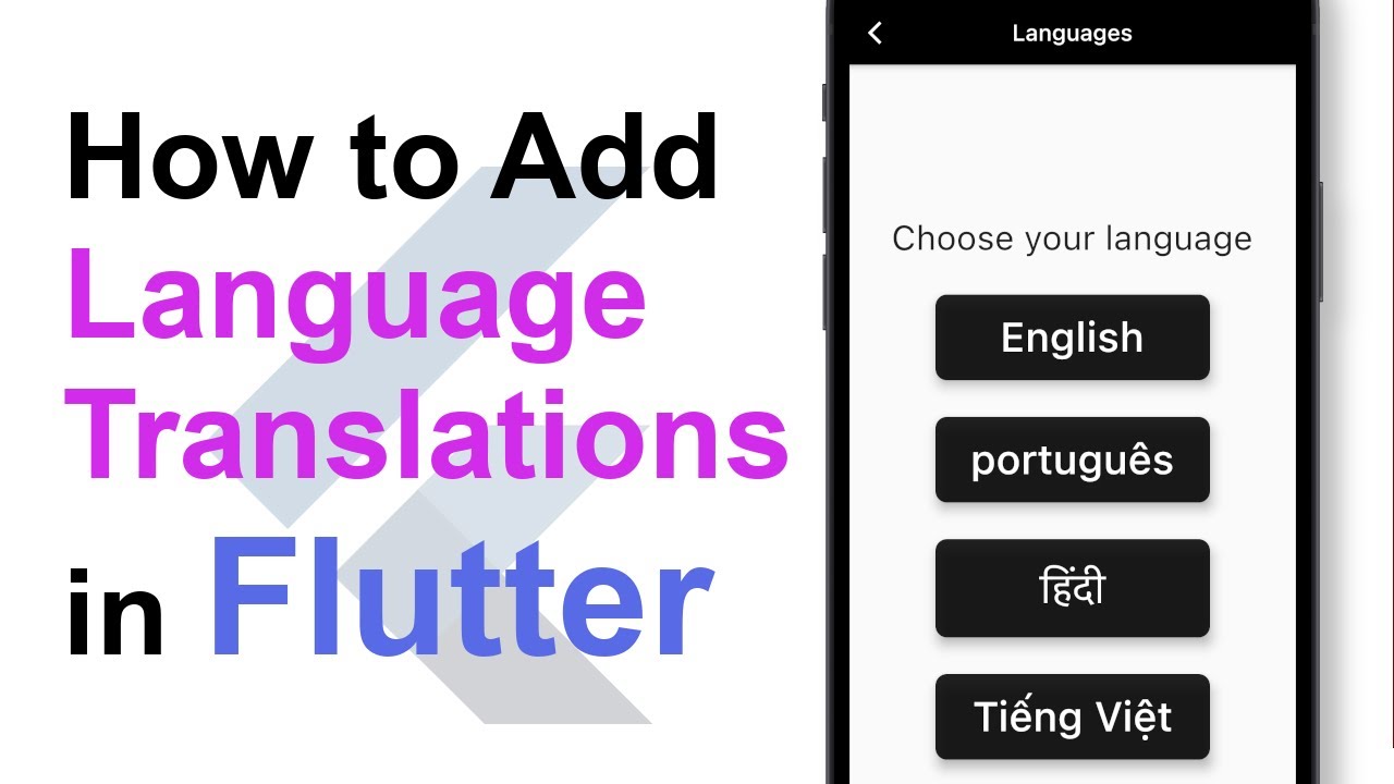 How to Add Language Translations in Flutter