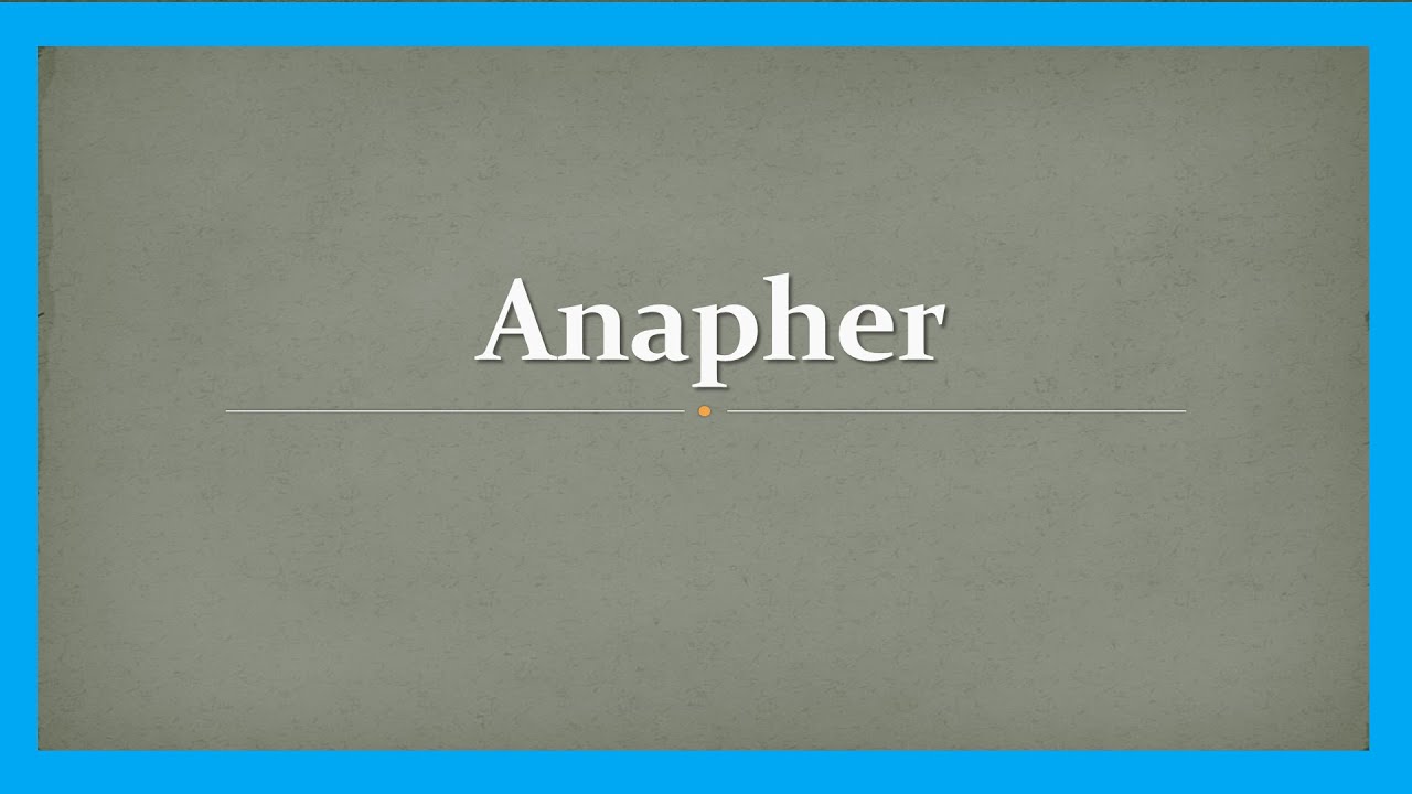 Stilmittel: Anapher