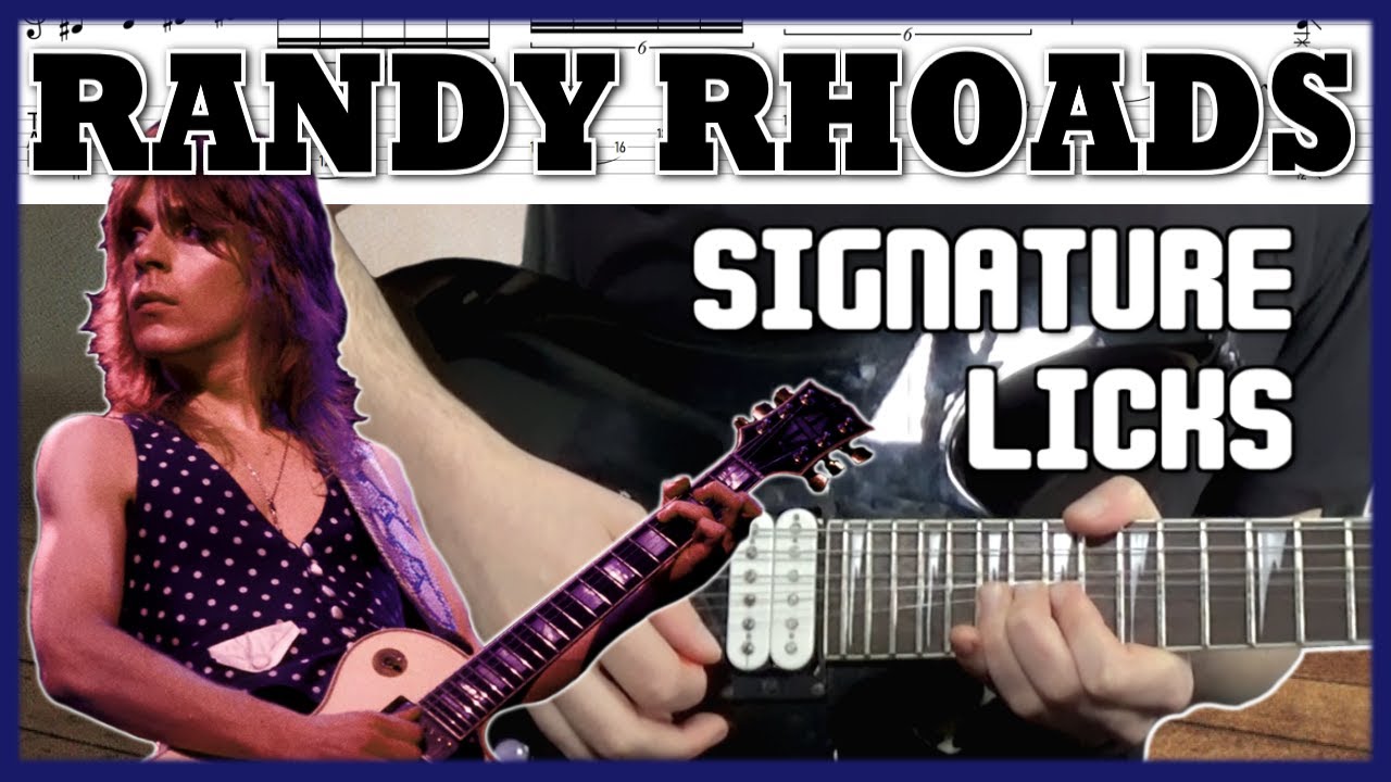 Randy Rhoads Signature Guitar Licks & Techniques Tutorial With Tabs