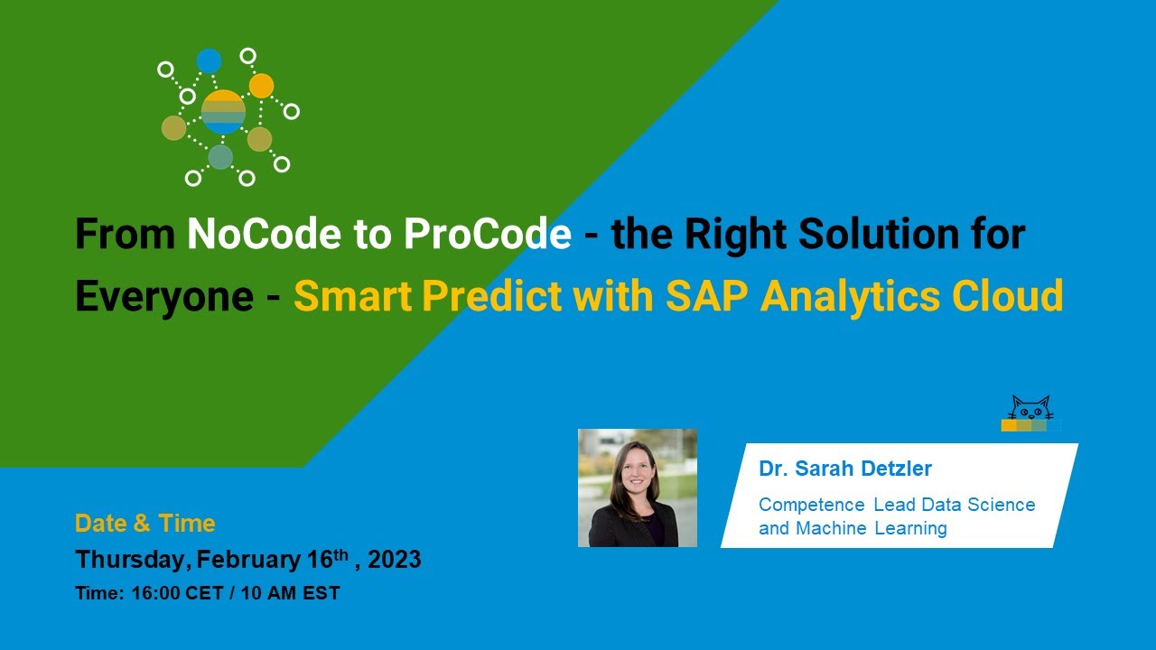 From NoCode to proCode - The Right Solution for Everyone - Smart Predict with SAP Analytics Cloud