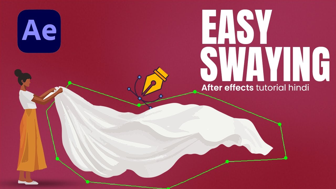 Swaying wave cloth effect in After Effects || Hindi tutorial