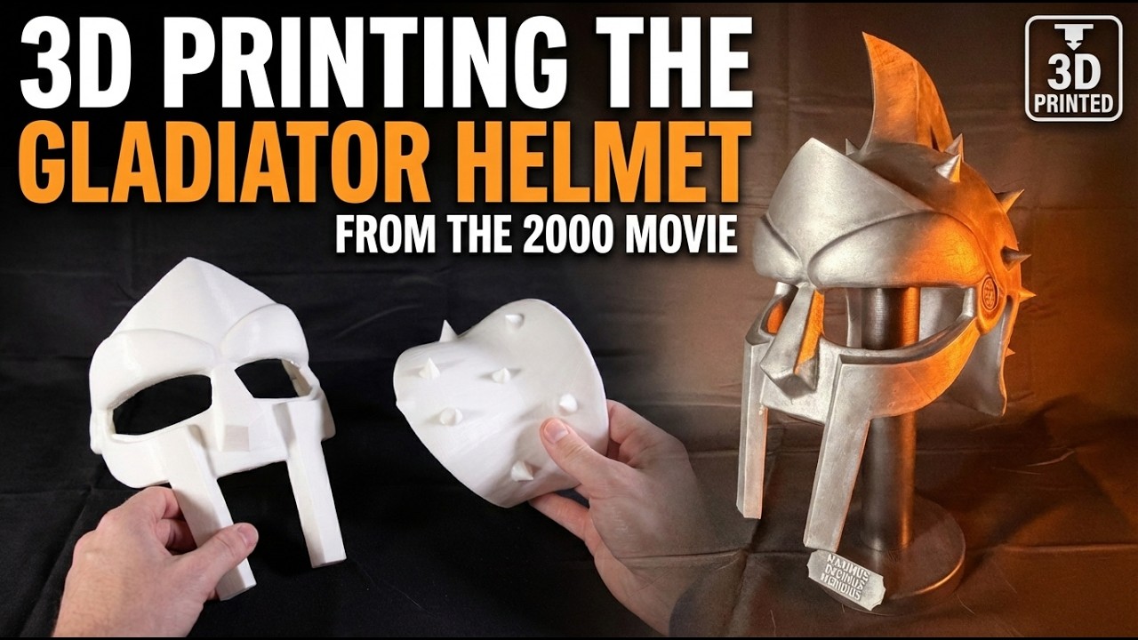 3D Printing a Gladiator Helmet (Maximus Roman Armor Replica)