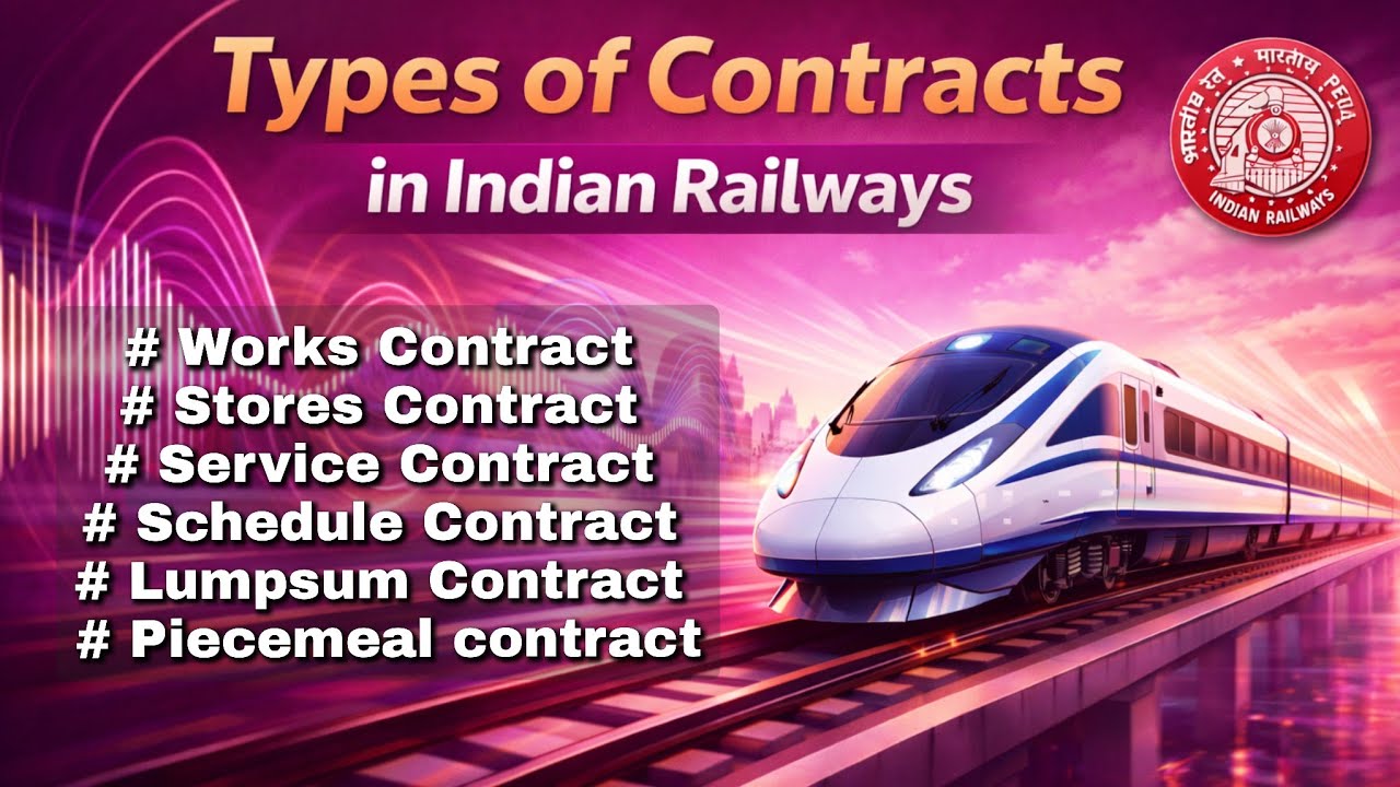 Types of Contracts in Indian Railways | Works, Stores, Service Contracts | LDCE GDCE Audio Notes