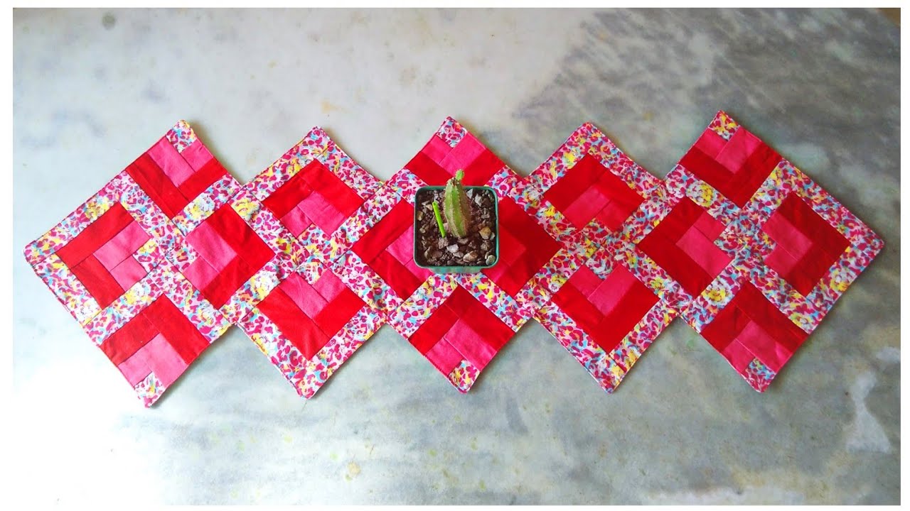 COMO FAZER  CENTRO DE MESA EFEITO 3D Com  Retalhos - Patchwork 