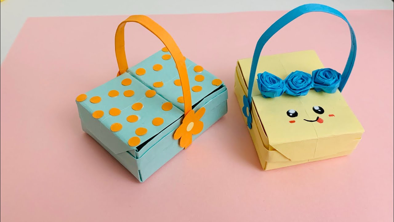 How to make paper candy basket |DIY candy basket |Easy paper craft
