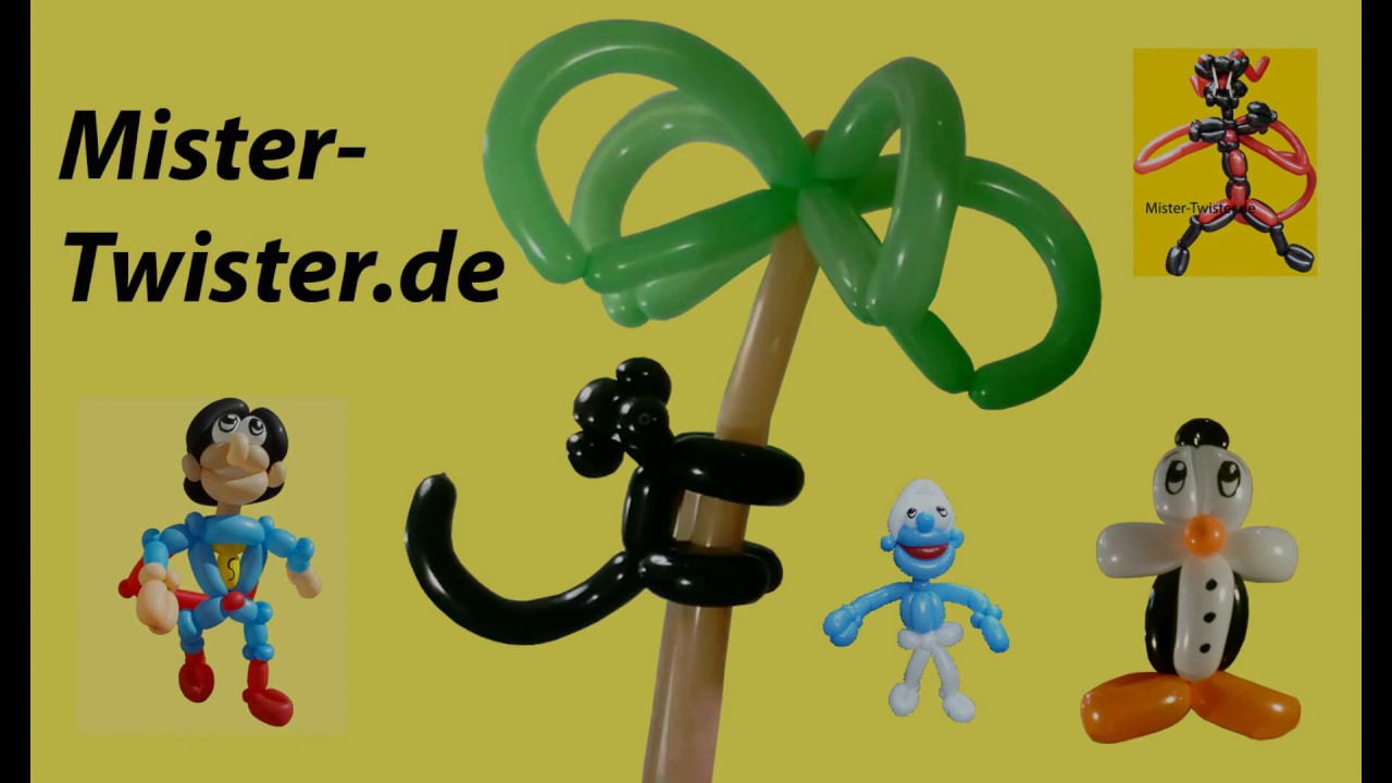 Ballon balloon, Affe auf der Palme, Monkey on the Palm, Modellierballon Ballonfiguren