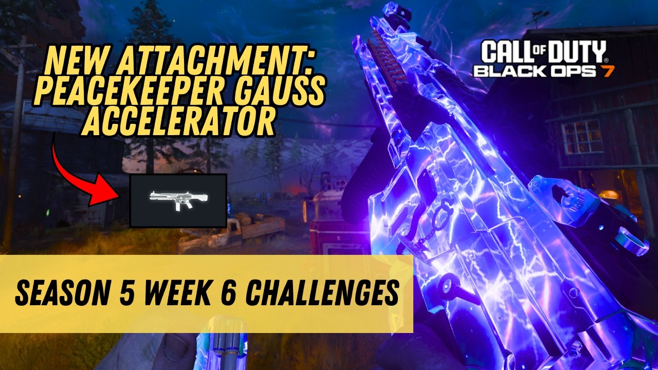 Unlocking the Peacekeeper MK1 Gauss Accelerator in Season 5 Week 6 Challenges! (BO 7 Zombies)