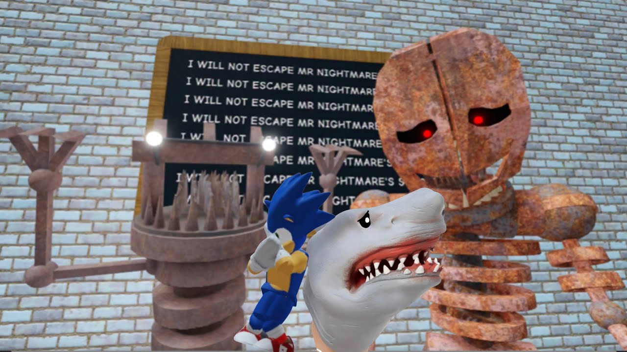SHARK PUPPET PLAY MR  NIGHMARE'S SCHOOL VLOGMAS DAY #5