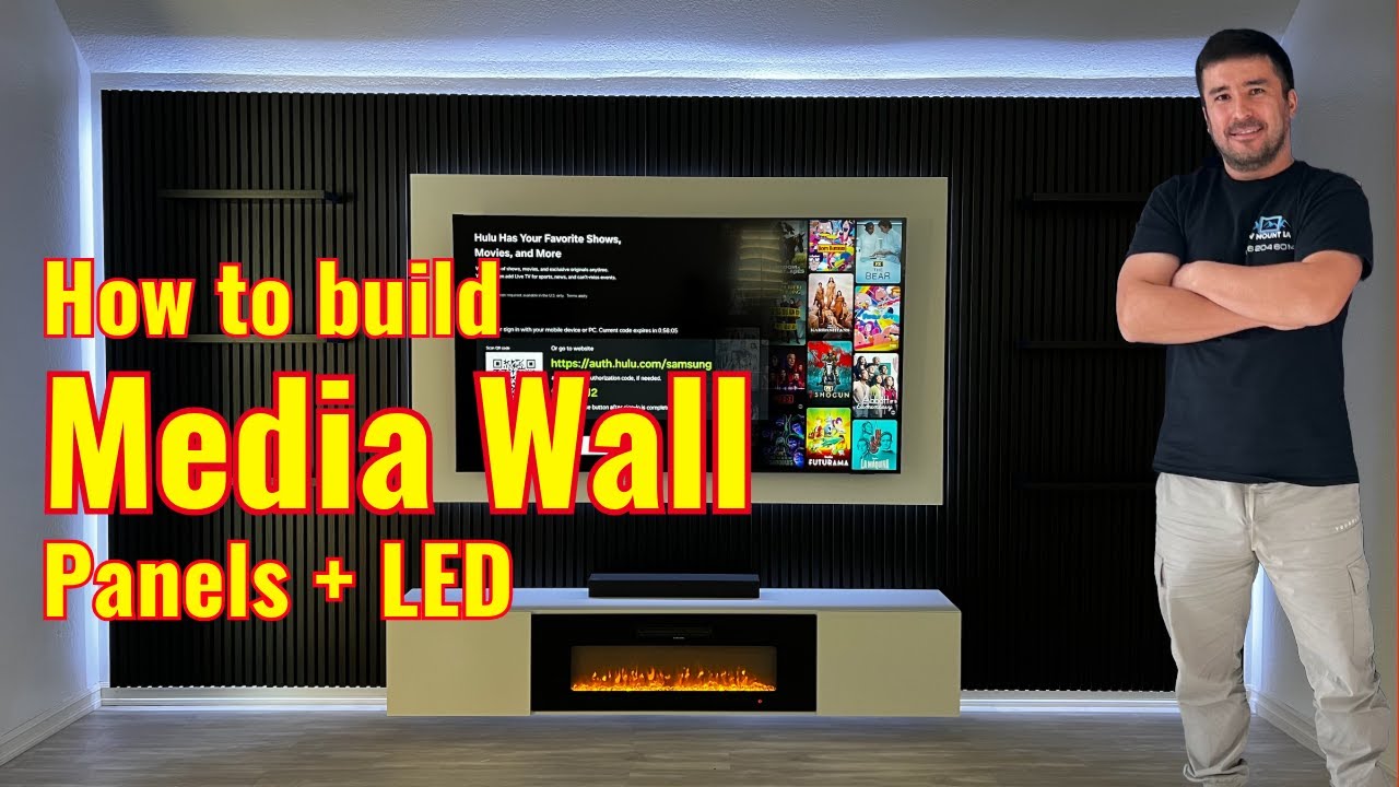 🔥 DIY Floating TV Wall with LED Lights | Clean Modern Look | TVmountLA