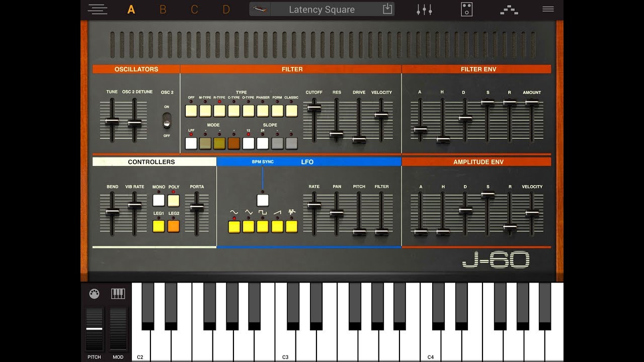 Syntronik FULL for the iPad - The J60 Instrument (Juno 60) - Tutorial & Demo