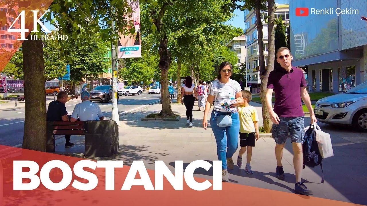 Улица 4K Istanbul Bagdat, пешеходная экскурсия по городу Бостанджи | Турция 2025