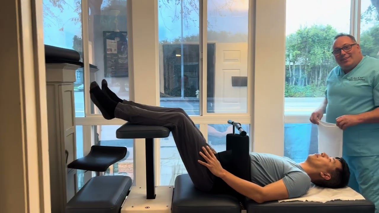 Paul first time with Ring Dinger ®, traction adjustment. Dr. Dan in Los Angeles
