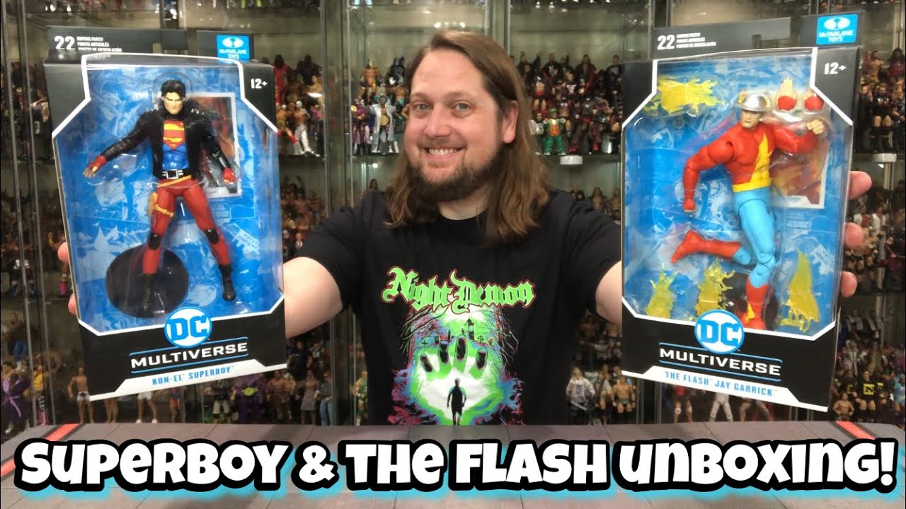 Kon-El Superboy & The Flash Jay Garrick DC McFarlane Unboxing & Review!
