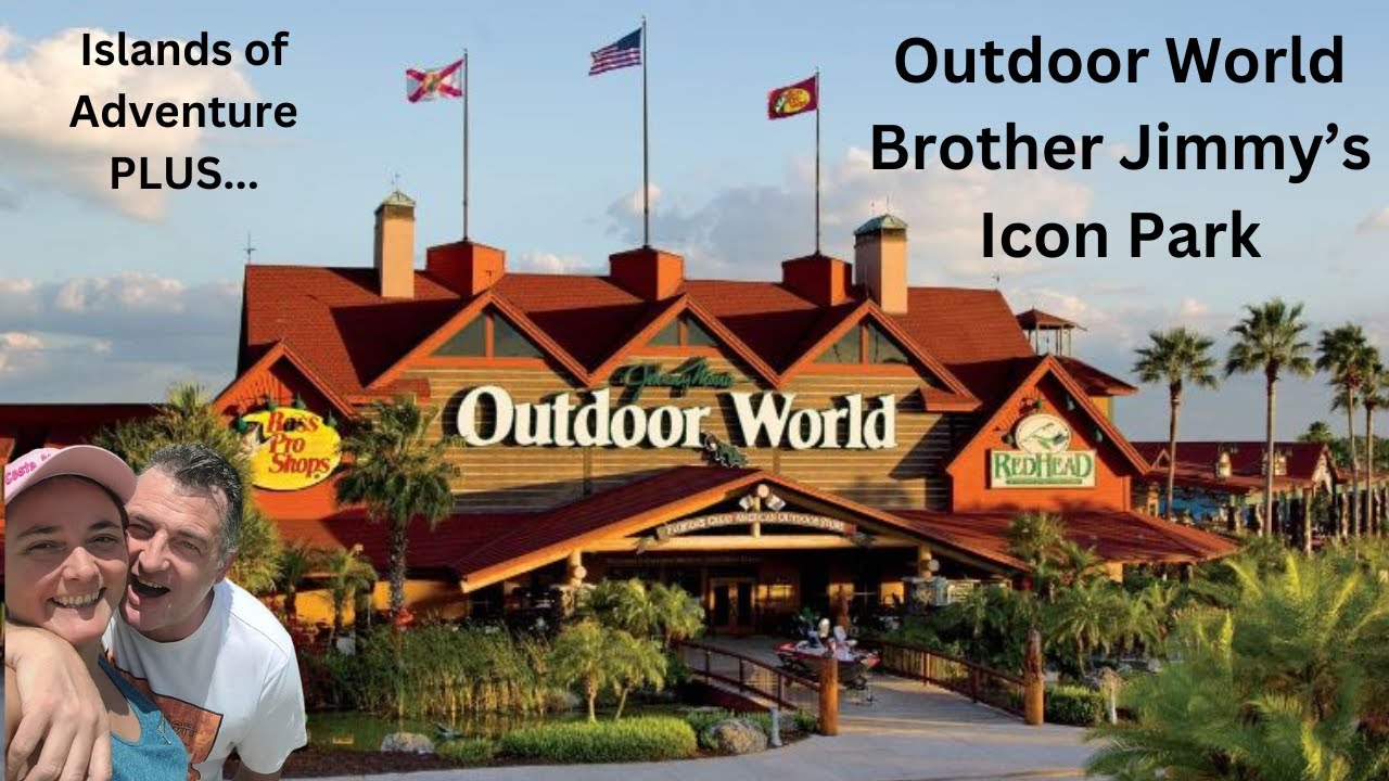 Islands of Adventure, Pro Bass, Outdoor World, Brother Jimmy's BBQ, Icon Park, Seuss Trolley Train