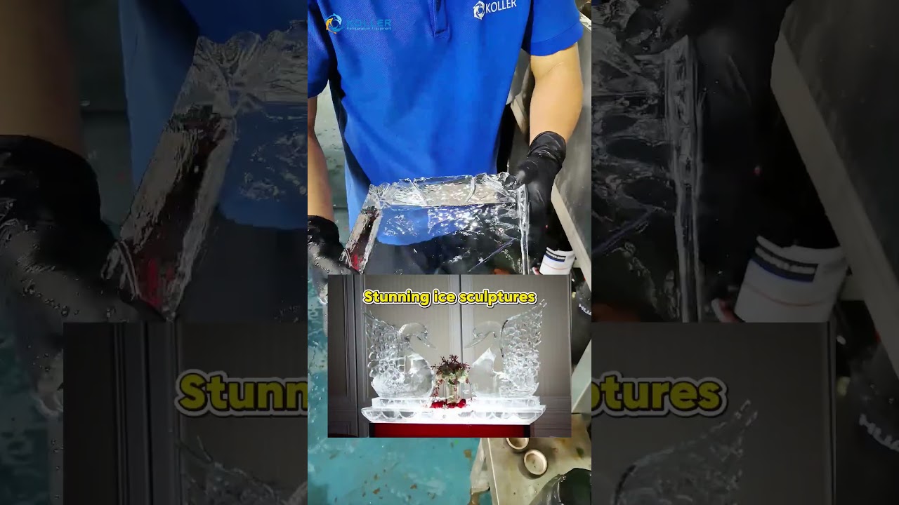 Koller pure transparent ice block machine for crafting cocktail ice cubes, sphere ice or sculptures.