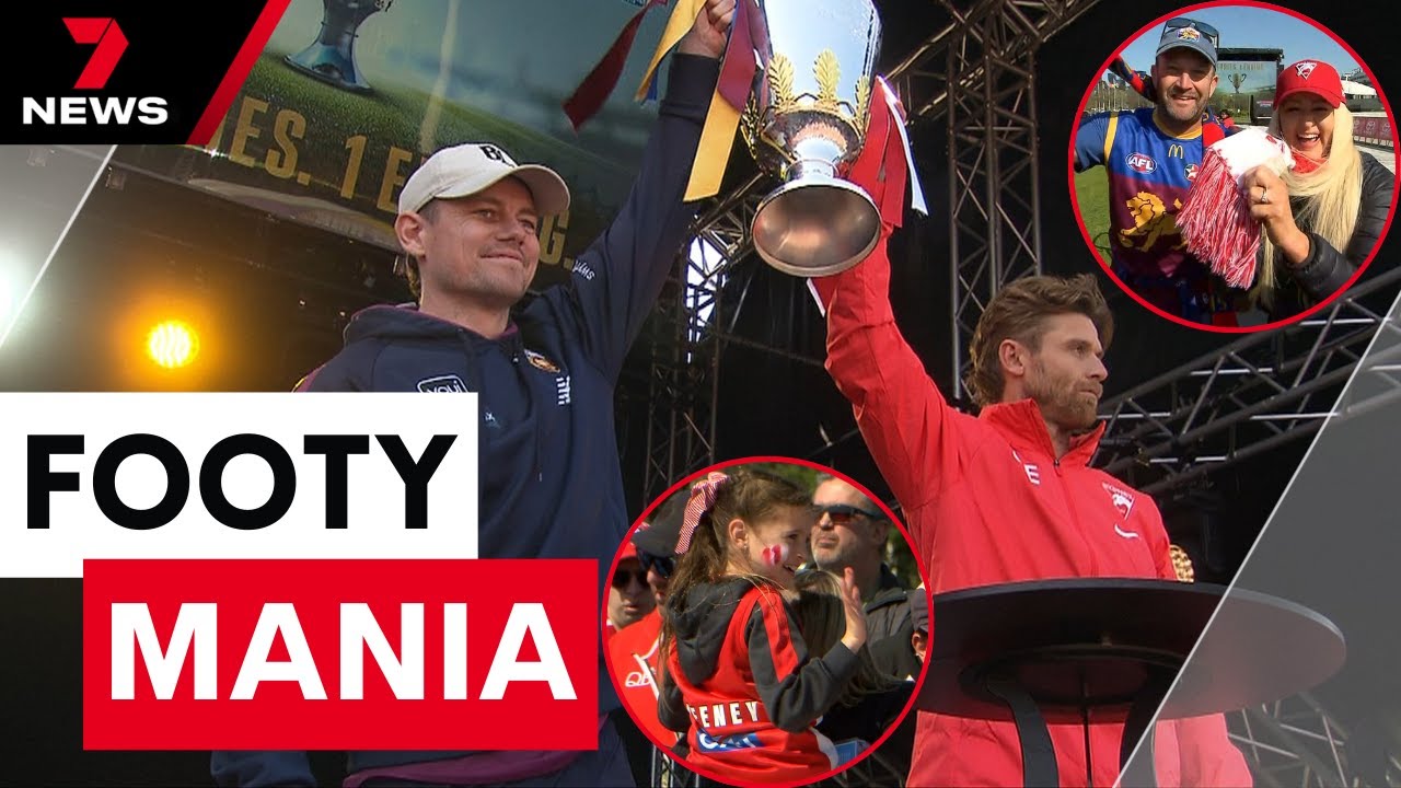 Grand Final mania sweeps Melbourne with tens of thousands filling the city for annual parade | 7NEWS