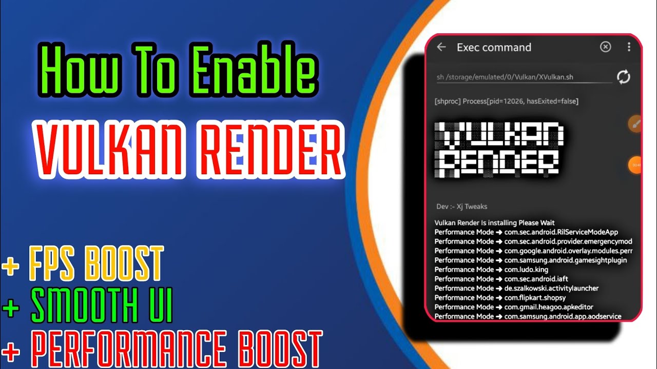 Как включить Vulkan 2.0 Render без рута | Как разогнать процессор и видеокарту без рута на Android