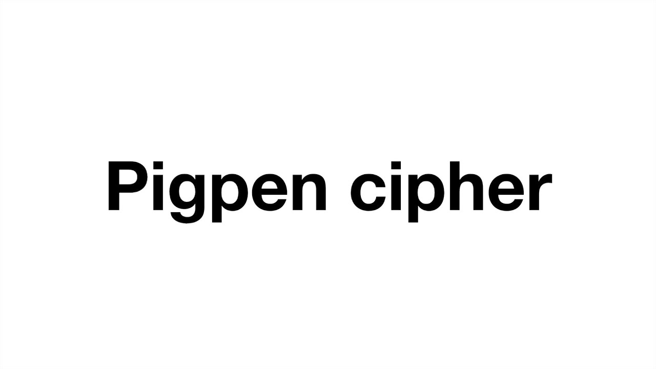Pigpen cipher explained in 30 seconds