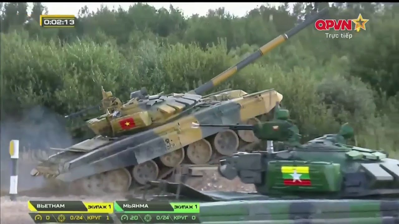 Màn so kè gay cấn từng phút giữa xe tăng Việt Nam và Myanmar ở Bk Army Games 2020 - BLV Quang Tùng