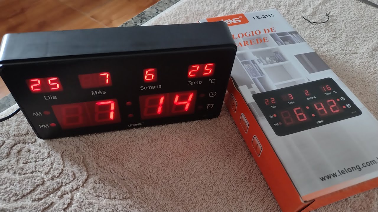 Unboxing Shopee!  Relógio de mesa digital Lelong LE-2115