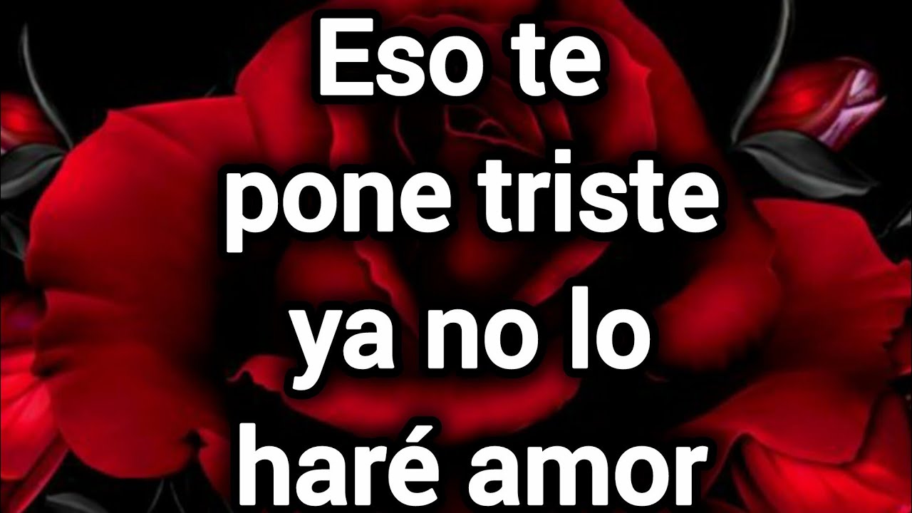 Eso te pone triste ya no lo haré amor