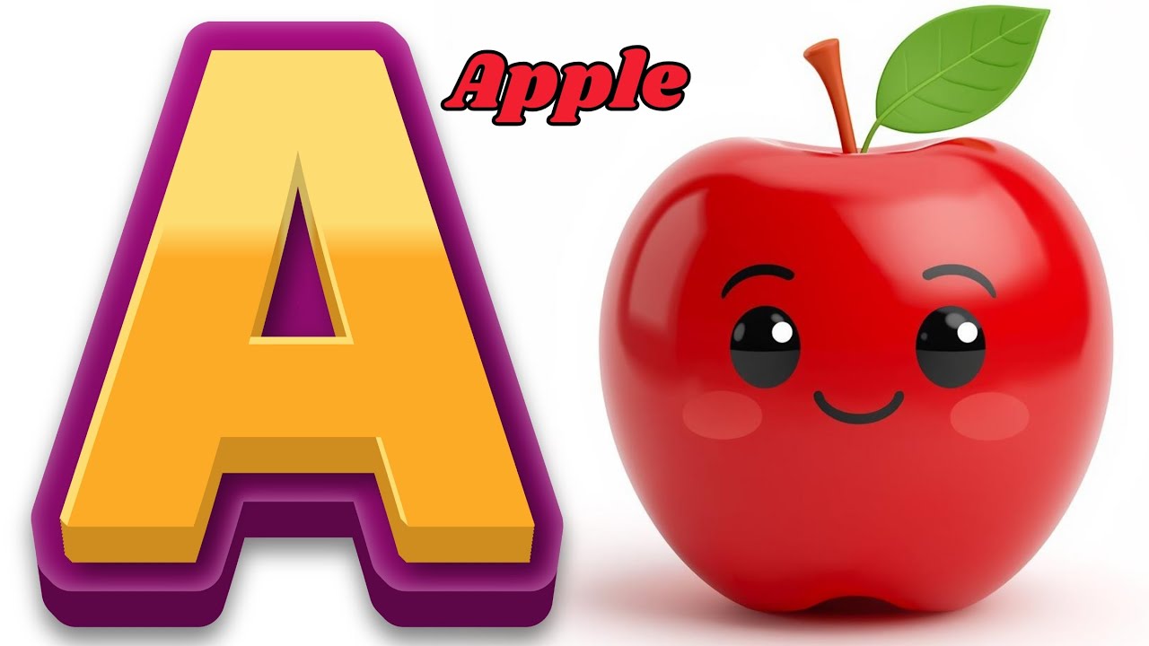 Learn The ABC Phonics Song With Apple as your First Lesson-ABC Song, ABCD,Nursery Rhymes, baby songs