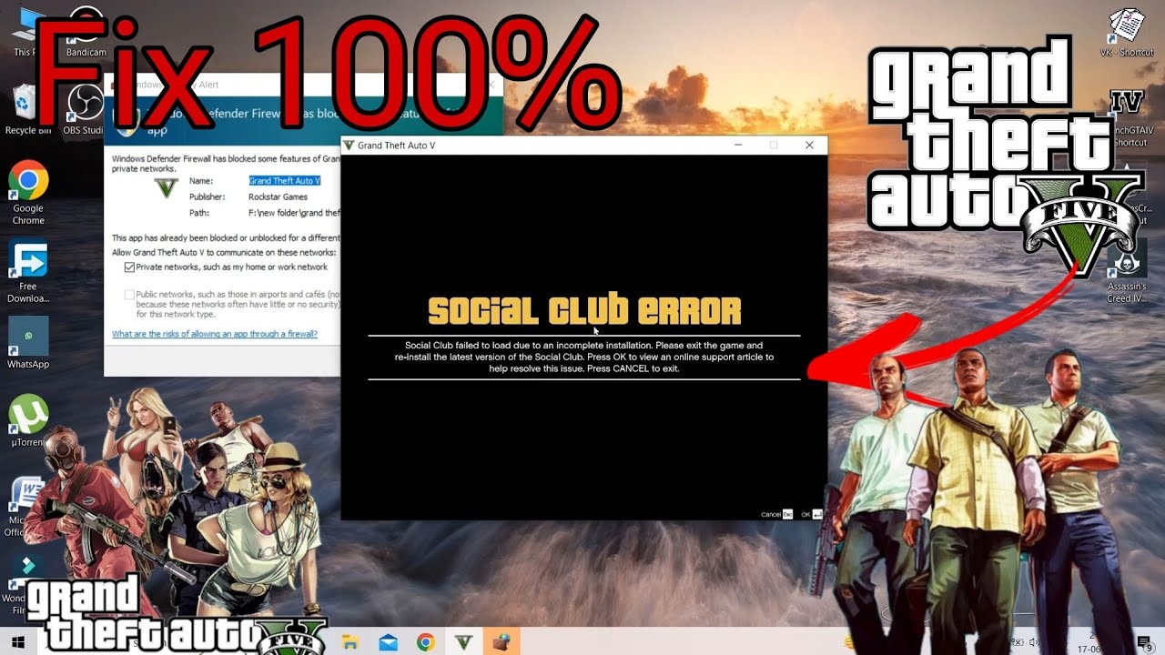 GTA 5 SOCIAL CLUB ERROR FIX VERY EASY METHOD | NEW SOCIAL CLUB DOWNLODE