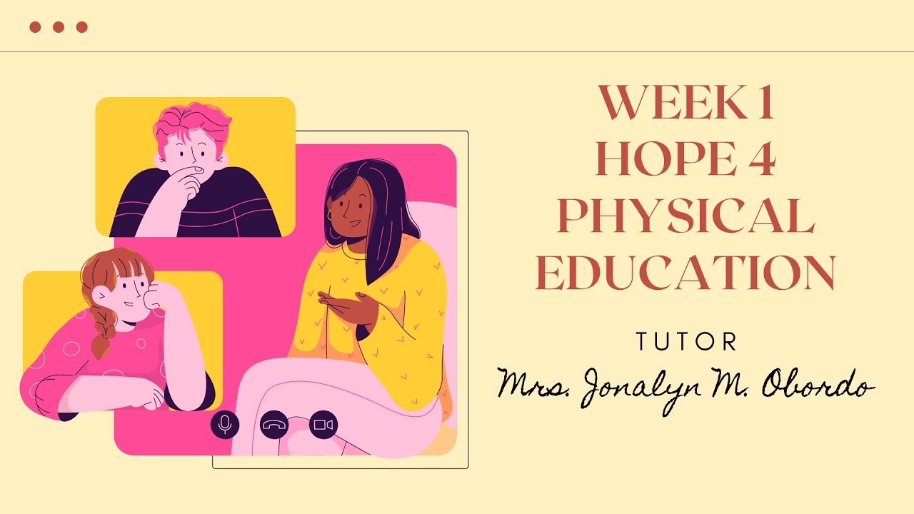 WEEK 1 HOPE 4 Physical Education  SHS - RECREATIONAL ACTIVITIES IN HEALTH-RELATED FITNESS_