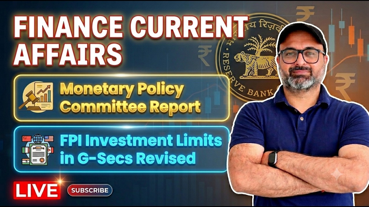 Finance Current Affairs for RBI Grade B | Monetary Policy Report | RBI Preparation 2026 | Madhav Sir