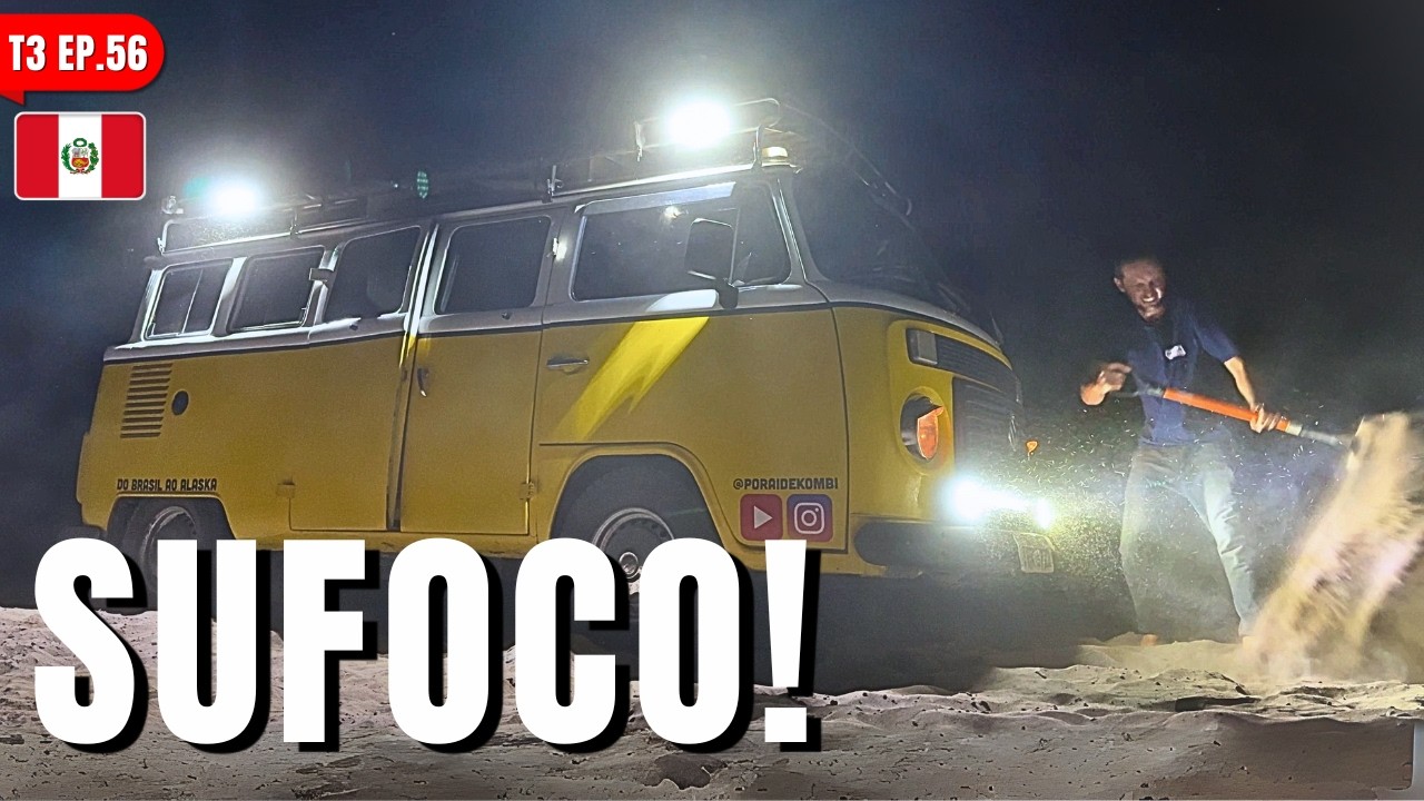 ATOLAMOS a Kombi durante a noite no MEIO DO NADA! - T3 Ep. 56