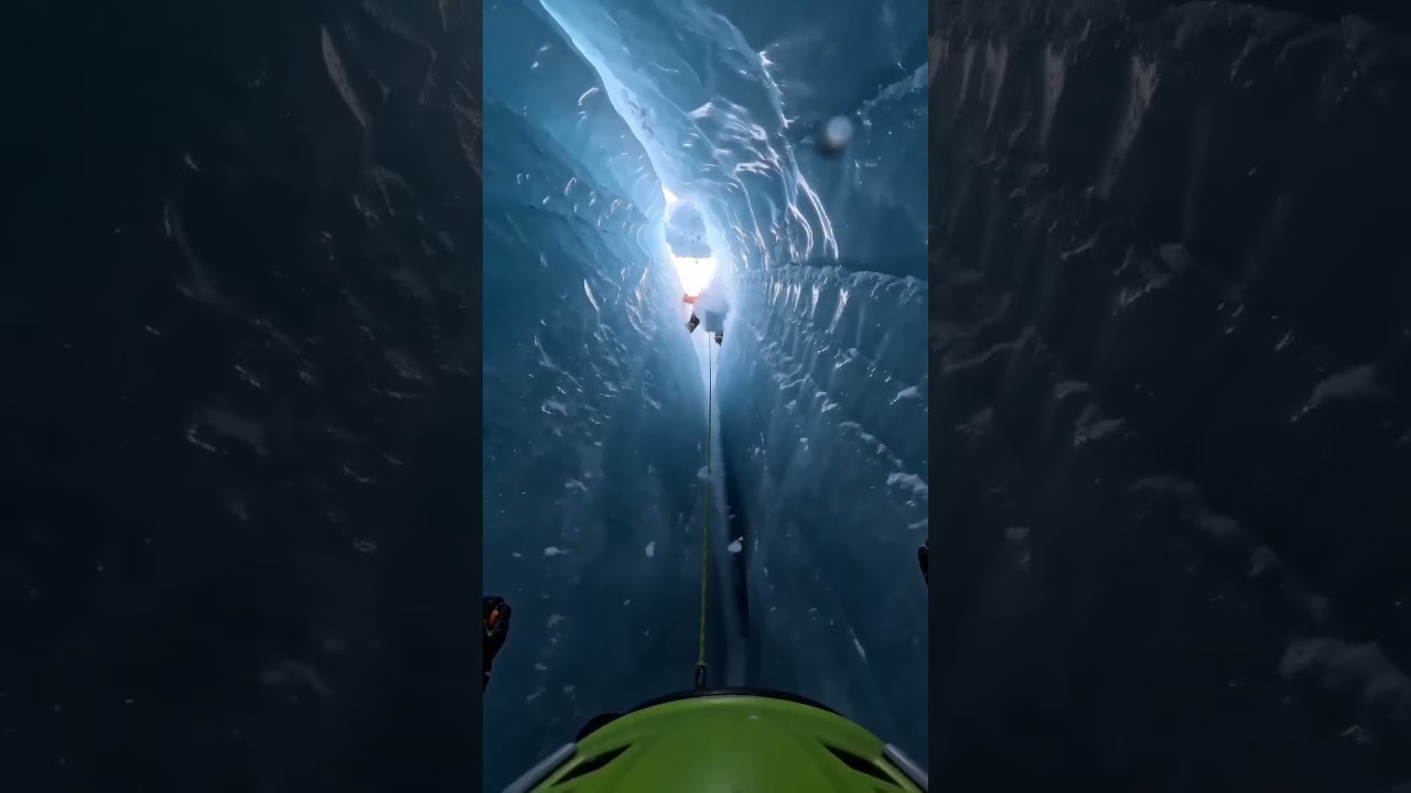 Massive Ice Wall Collapse #IceClimbing #Adventure