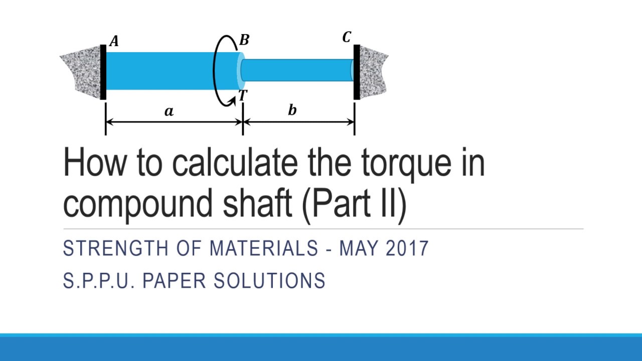 How to calculate the torque in compound shaft  - Part II (SPPU paper solutions)
