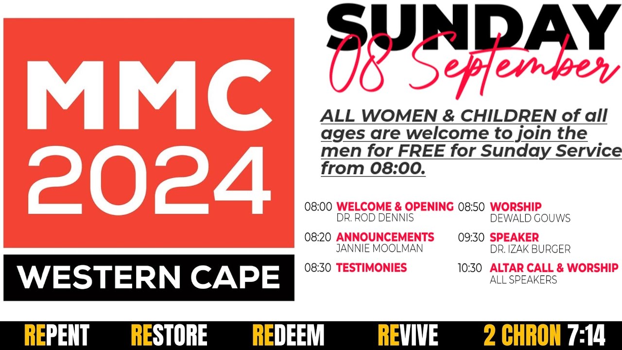 Mighty Men Western Cape - Family Service Sunday, 8 September 2024