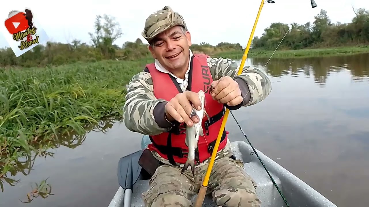 día de pesca entre amigos con el piraguon 480 yacaré y el 5hp
