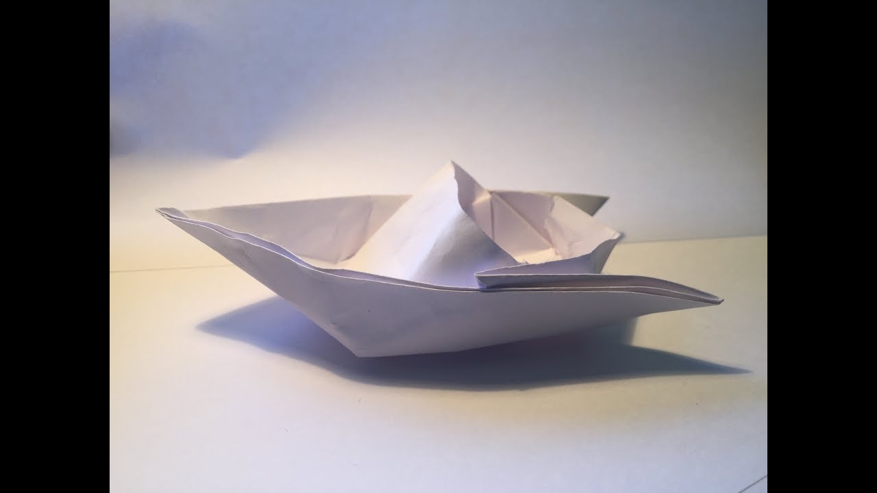 Papierschiff falten - Rennboot falten - Origami Boot - Boot falten einfach - Anleitung