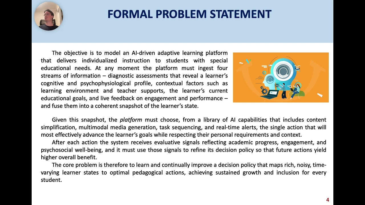 Modeling an AI-Driven Adaptive Learning Platform for Students with Special Educational Needs